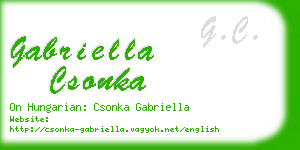 gabriella csonka business card